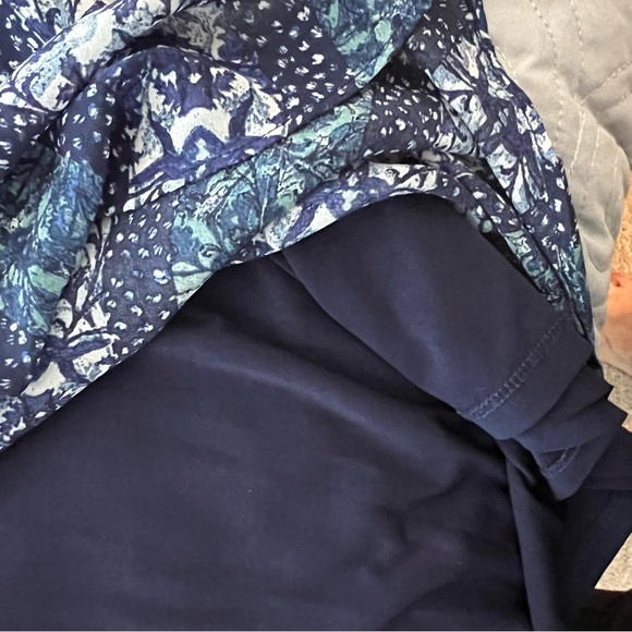 Susan Graver chiffon smocked neck fully lined top - Picture 10 of 11